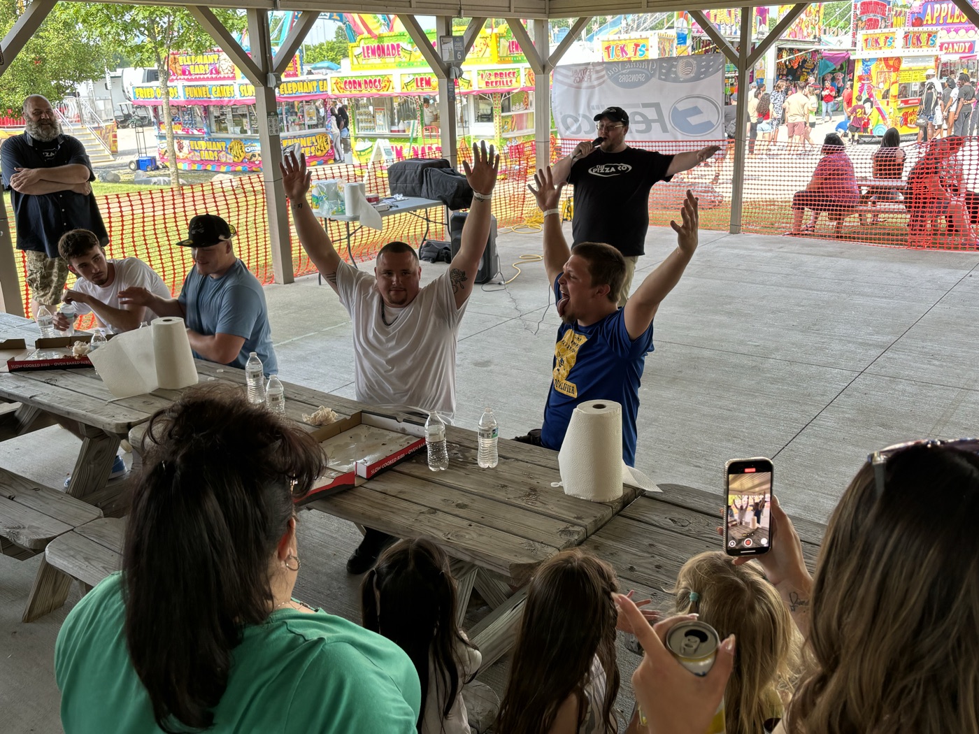 Pizza eating contest crowd